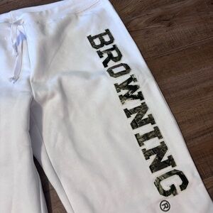 Browning White Fleece Pants
